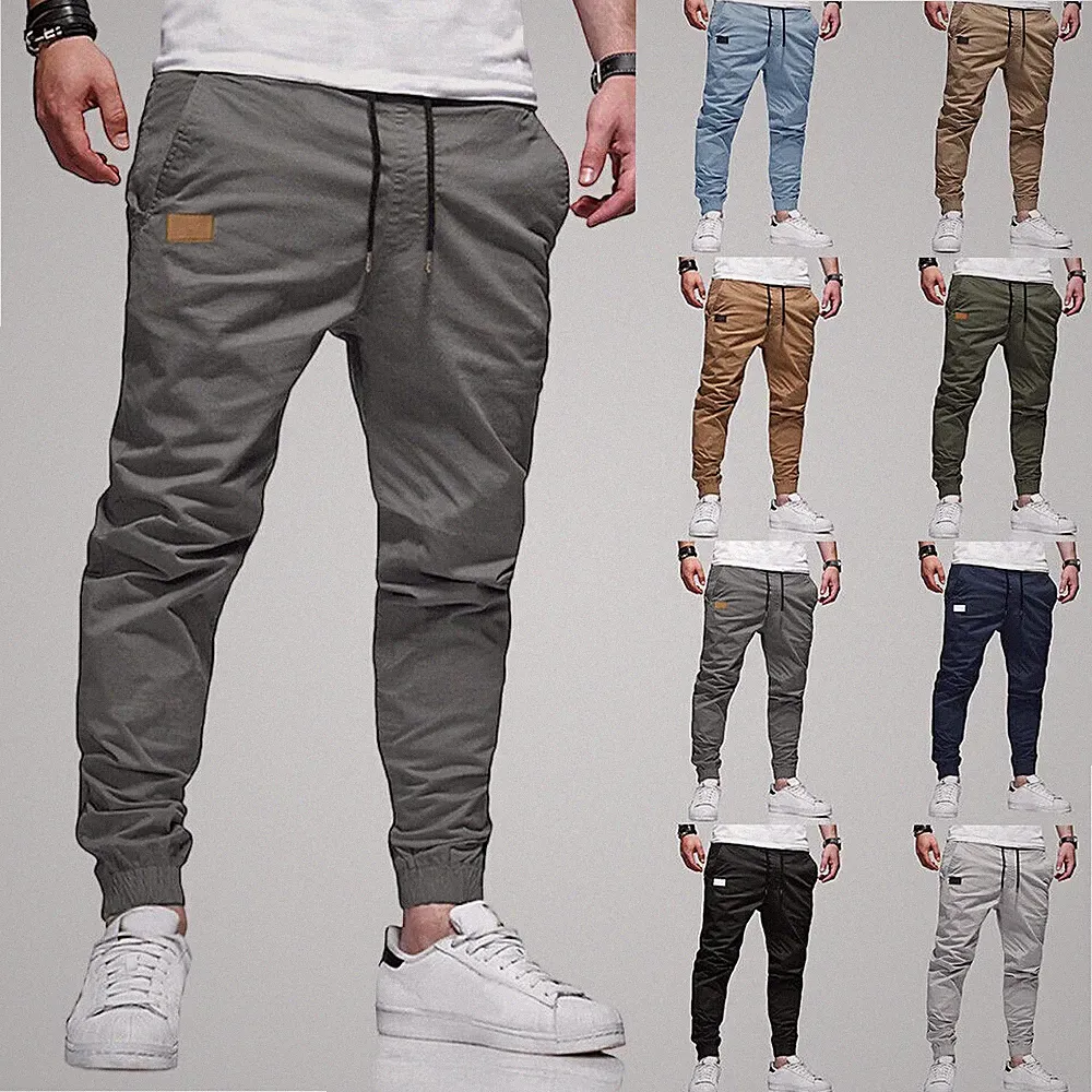 Herren Cargo Chino Hosen Jogger Jeans Cargohose Jogginghose Freizeit Pants SMLXL