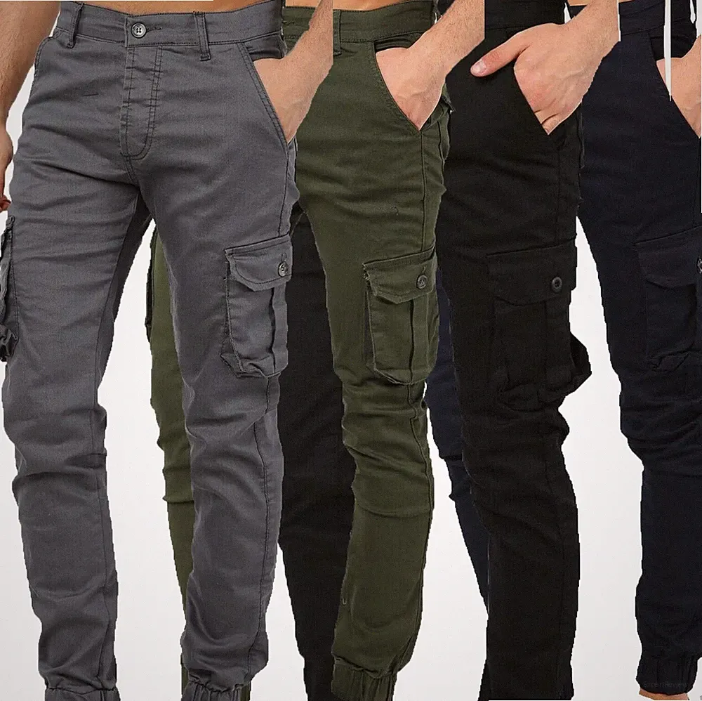 Herren Cargo Chino Stretch Hose Jogging Sweatpants Sweathose Franchi Cargo CA 01