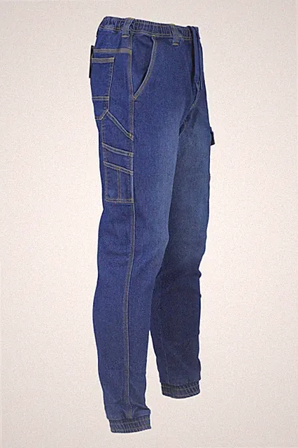 HERREN Cargo Denim Jogginghose Gummibund Hose Jogging Trainingsanzug Jogger