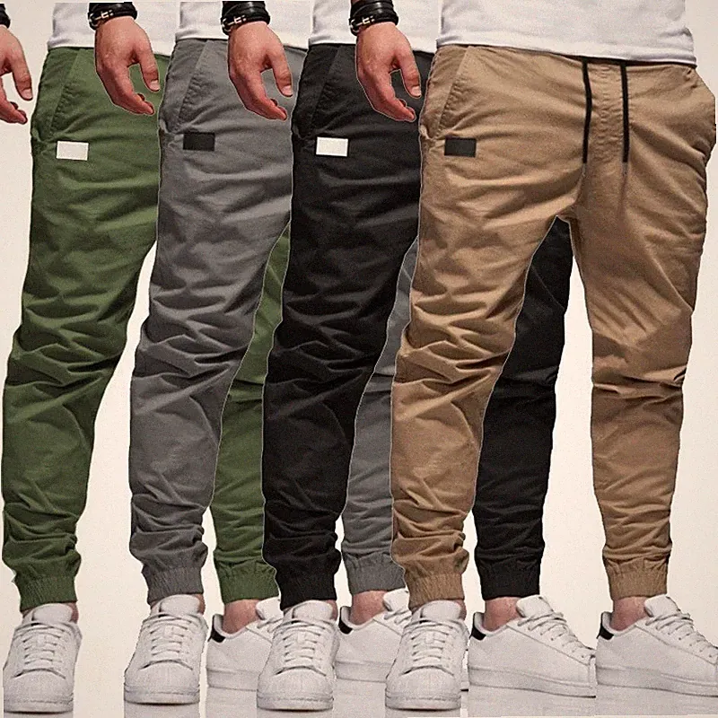 Herren Cargo Hose Chino Jogger Pants Slim Fit Freizeithose Jogginghose Sport
