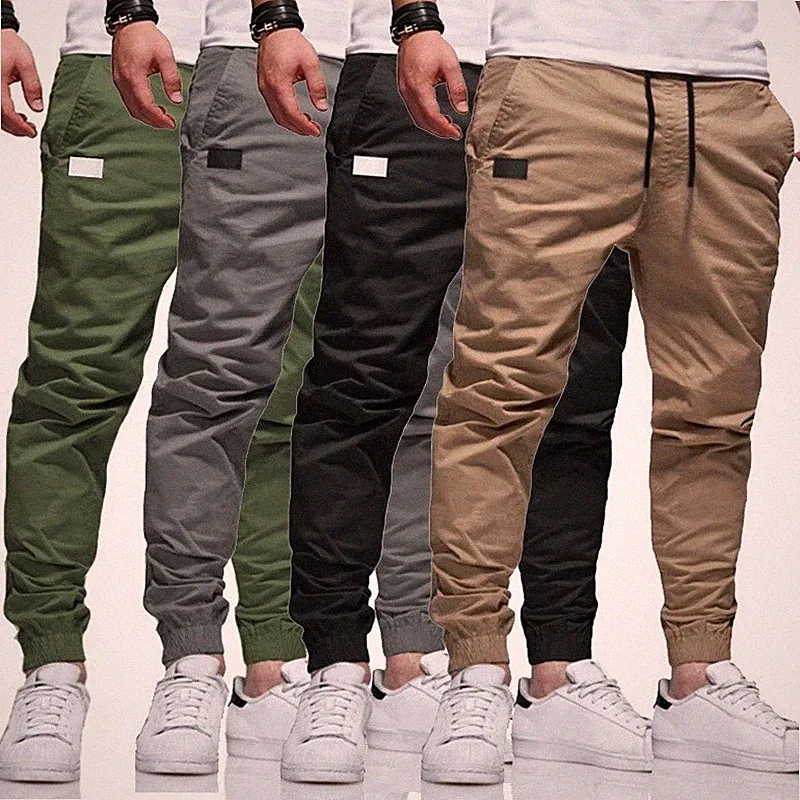 Herren Cargo Hose Chino Jogger Pants Slim Fit Freizeithose Jogginghose Sport DE/