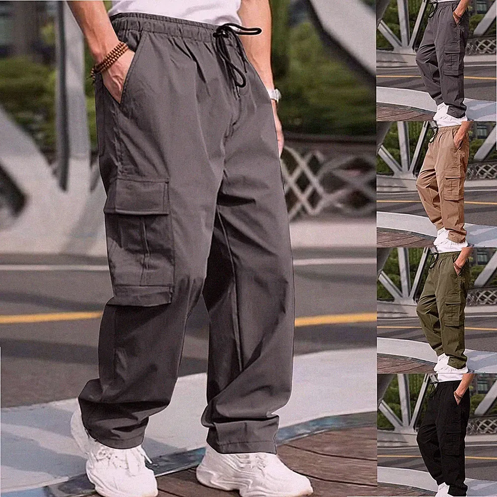 Herren Cargo Hose Jogginghose Freizeithose Sweatpants Trainingshose Arbeitshose