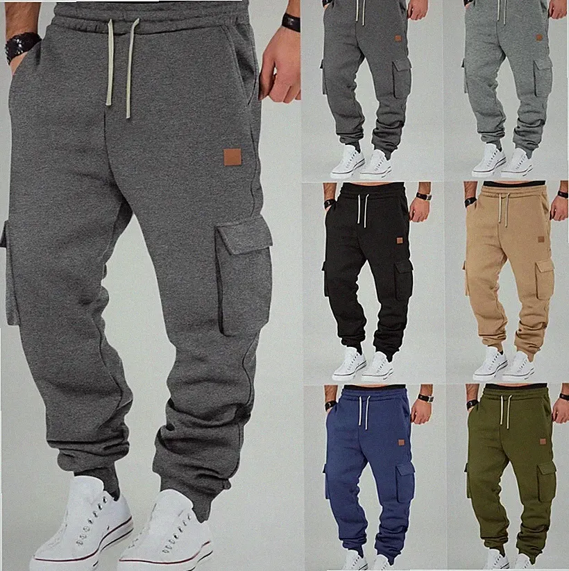 Herren Cargo Hose Jogginghose Sporthose Trainingshose Freizeit Sweatpants Jogger
