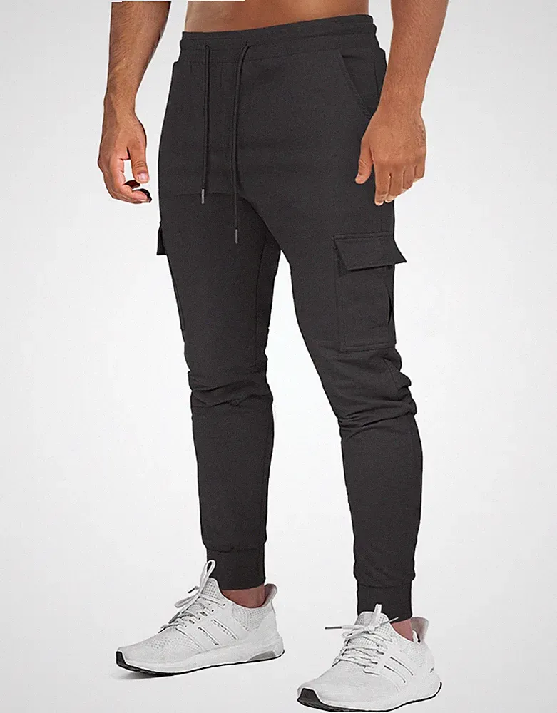 Herren Cargo Hose Jogginghose Sporthose Trainingshose Slim Fit Baumwolle Jogg...
