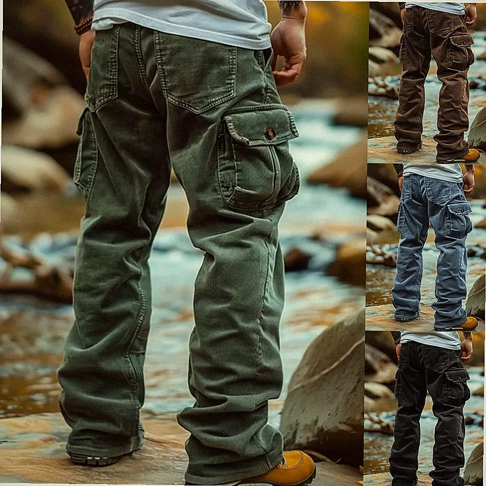 Herren Cargo Hose Jogginghose Trainingshose Arbeithose Freizeithose Sporthose DE