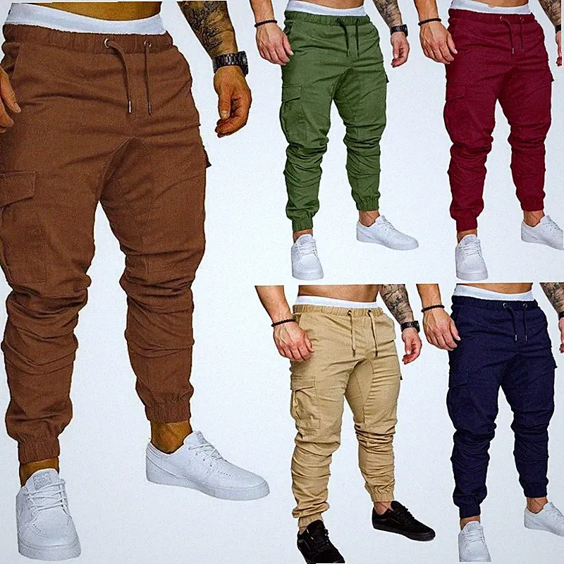Herren Cargo Hose Jogginghose Trainingshose Mit elastischem Bund Kampfhose