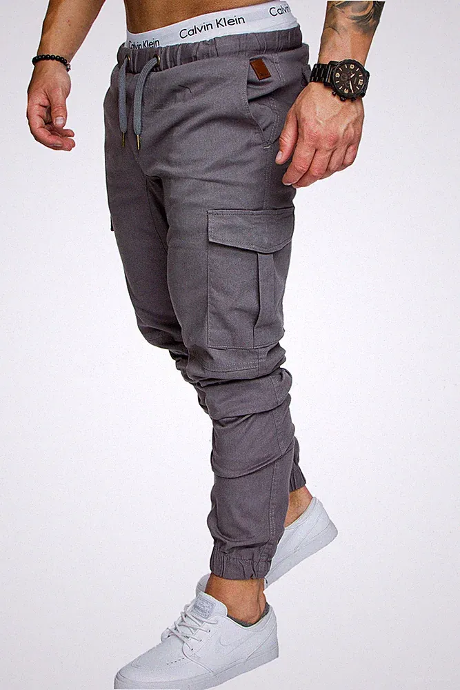 Herren Cargo Jogger Chino Stretch Hose Jeans Sweatpants Sweathose 7001