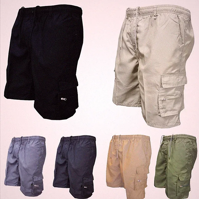 Herren Cargo Shorts Combat Kurz Hosen Bermuda Sporthose Jogginghose Sommer MLXL