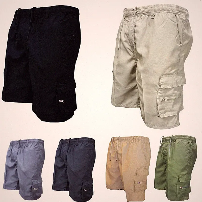 Herren Cargo Shorts Combat Kurz Hosen Bermuda Sporthose Jogginghose Sommer MLXL