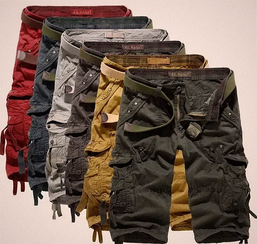 Herren Cargo Sommer Shorts kurze Hose Short Bermuda Casual Pants Baumwolle 2026