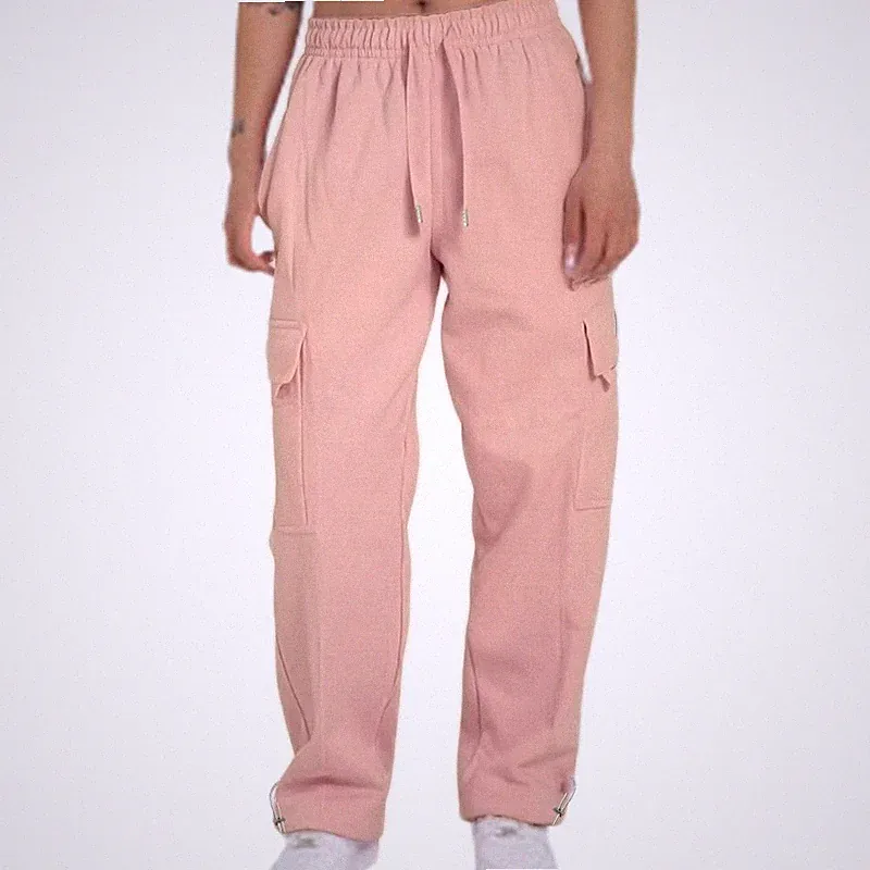 Herren Cargo Sporthose Plain Jogginghose Sweatpants Lockere Freizeithose