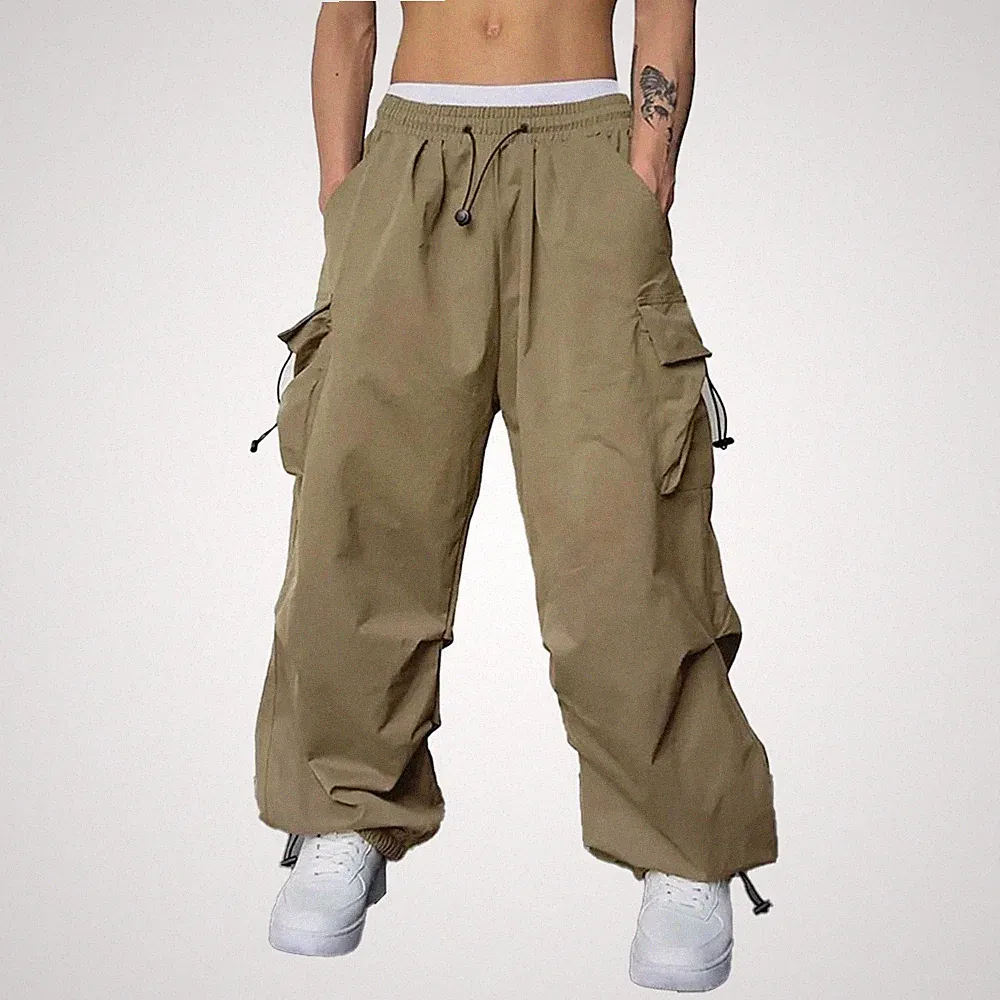Herren Cargo Style Streetwear Y2k Vintage Hip Hop Wide Leg Baggy Jogginghose