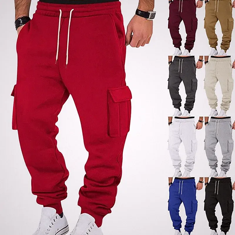 Herren Cargo Sweatpants Sporthose Jogginghose Jogger Trainingshose Fitnesshose