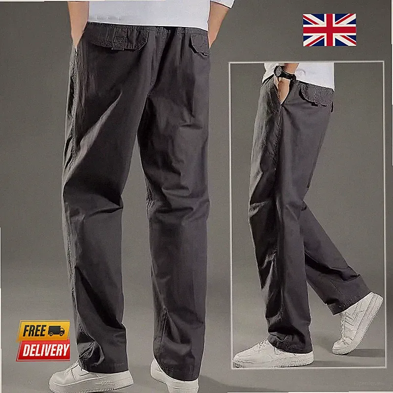 Herren Cargohose Baumwolle Freizeit Arbeit Jogginghose Sommer Kletterhose Große -6XL
