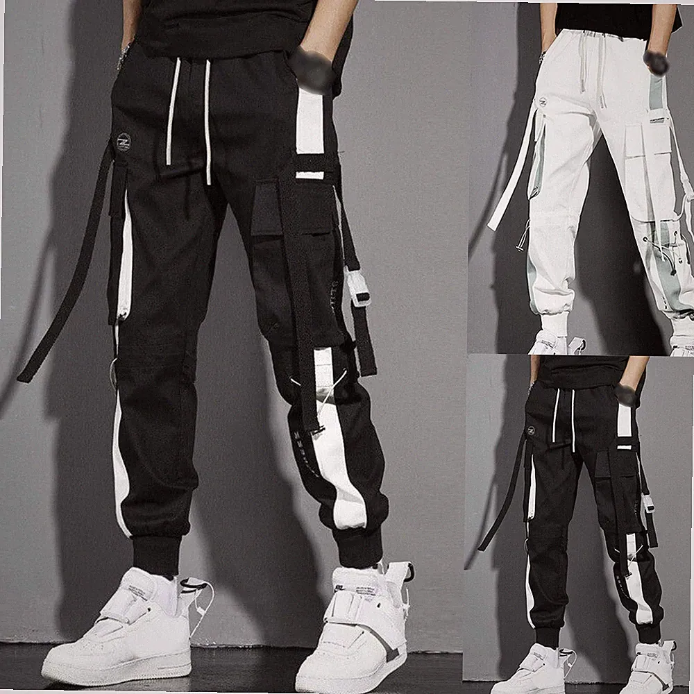 Herren Cargohose-Freizeithosen Streetwear Jogginghose Hip Hop Harem