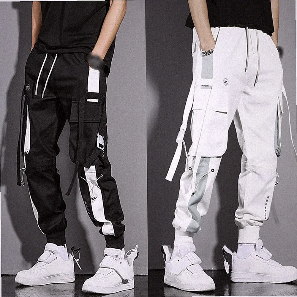 Herren Cargohose Hose Tasche Streetwear Jogginghose Hip-Hop Haremshose