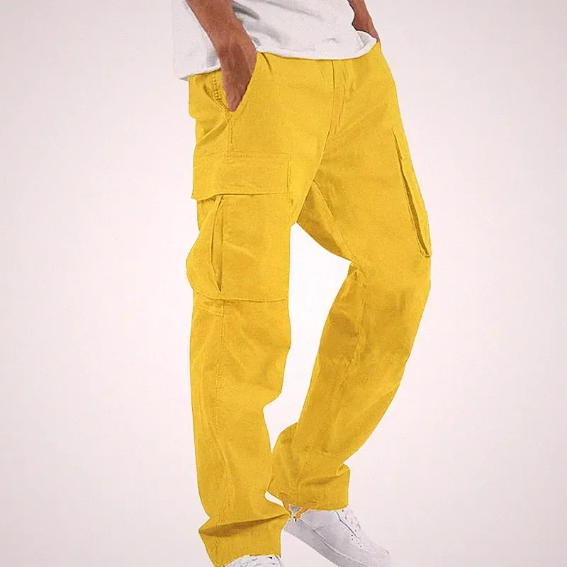 Herren Cargohose mit Kordelzug, Jogginghose mit mehreren Taschen Lange Hose