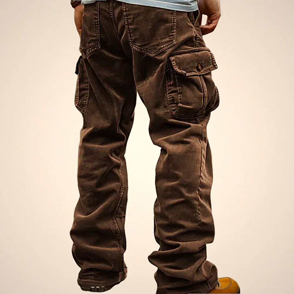 Herren Cargohose Retro Freizeithose - Arbeitshose Jogging Laufhose