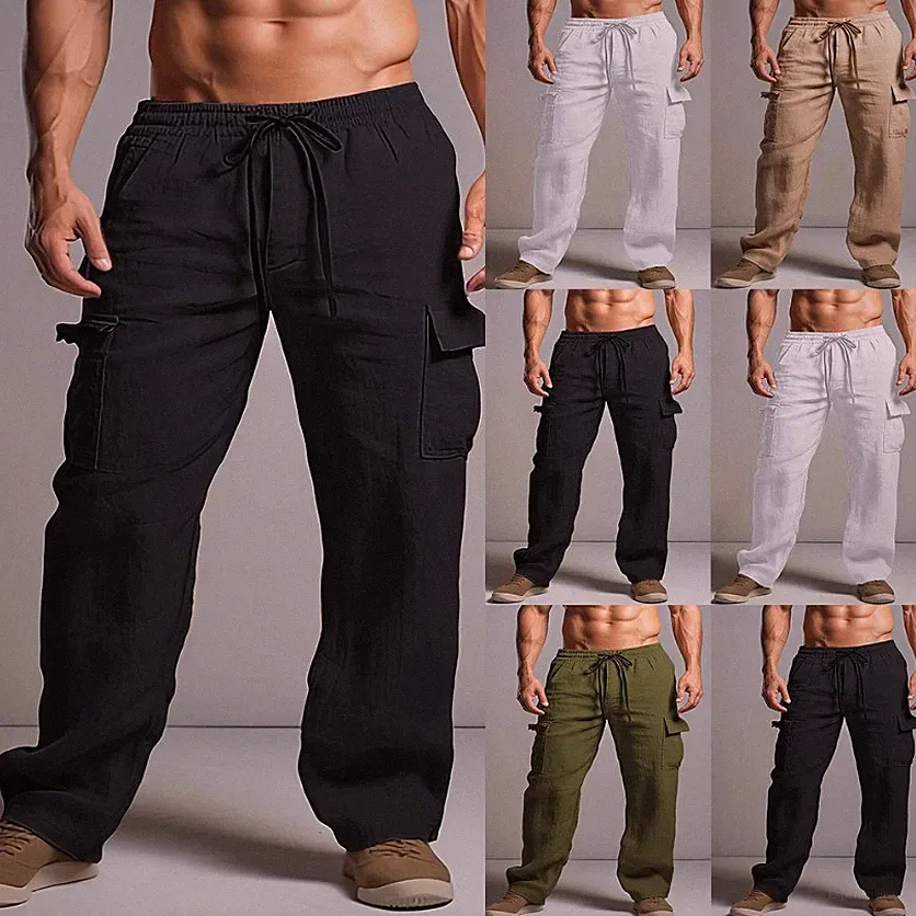 Herren Cargohose Sommerhose Strandhose Jogginghose Sporthose Sweatpant Langhose