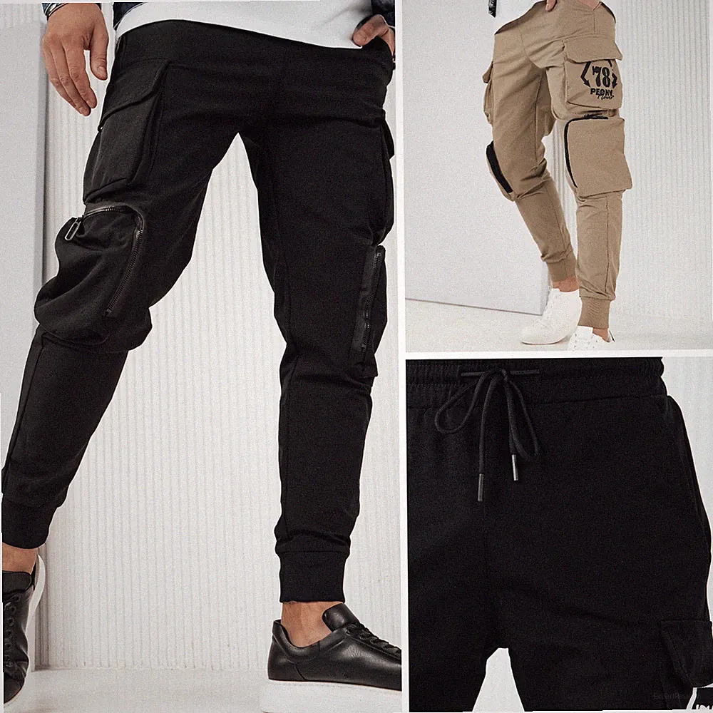 Herren Cargohose Sweatpants Jogginghose Sporthose Trainingshose DSTREET M-2XL