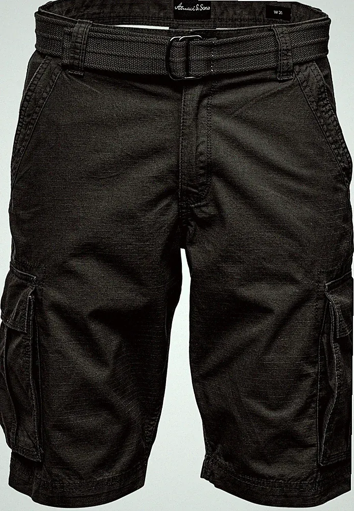 Herren Cargoshorts Männer Kurze Bermuda Hose inkl.Gürtel Regular Fit Gurt7027