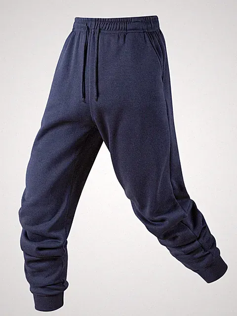 Herren Casual Fleece Hose Jogger Sport Bequem Ankle-Länge Mittelgewicht