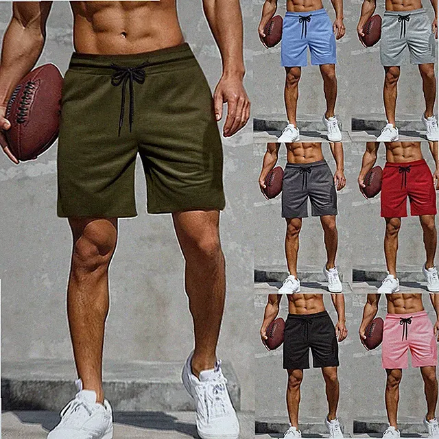 Herren Chino Kordelzug Shorts Jogginghose Sport Gym Fitness Hot Pants Hose Größe