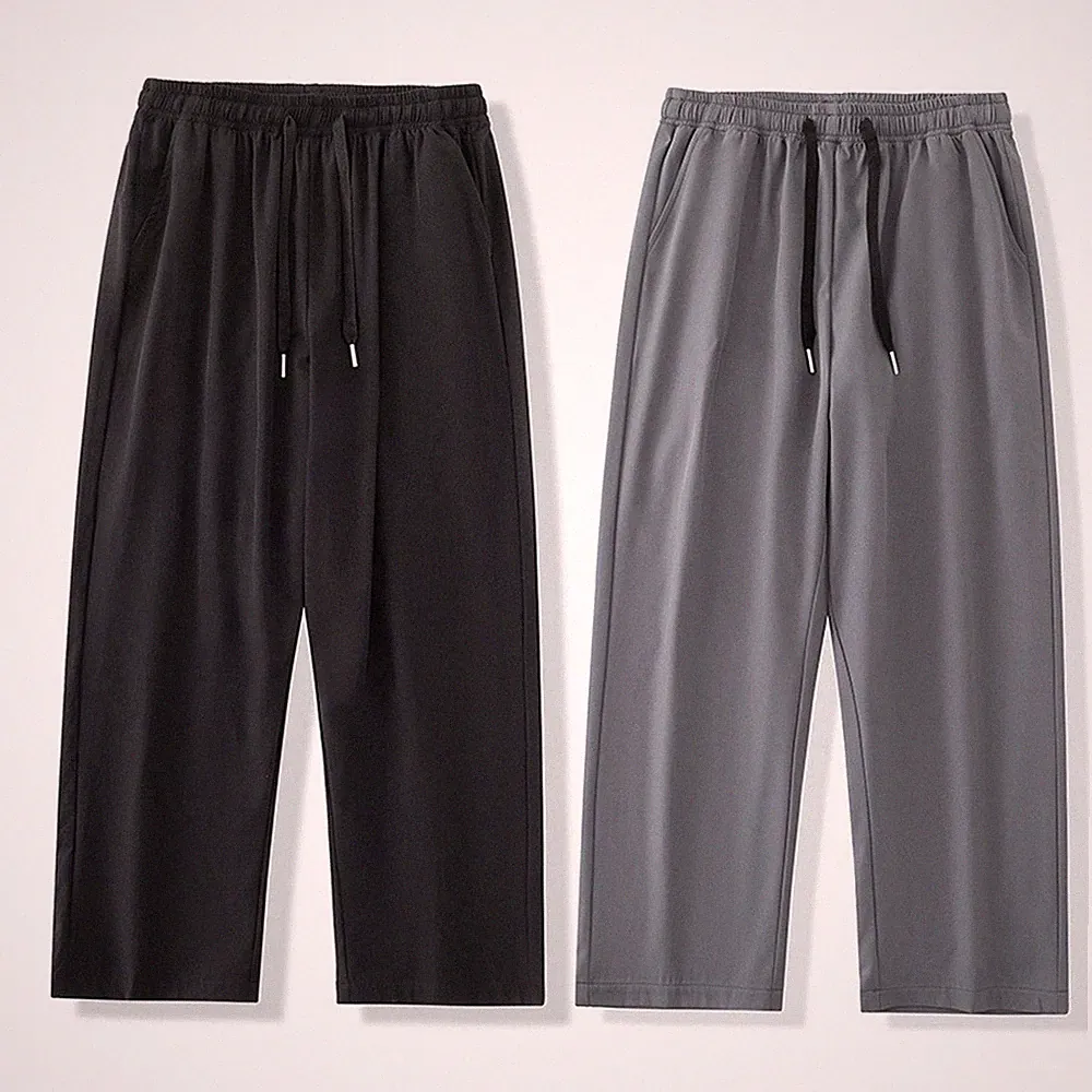 Herren Comfort Fit Polyester Jogginghose mit verstellbarem Kordelzugbund