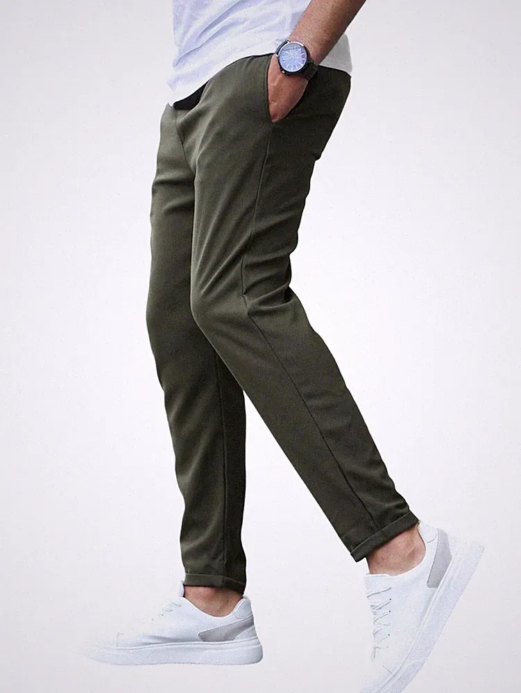 Herren-Cropped-Hose, Slim Fit, -Jogginghose, Trainingshose mit Elas3015