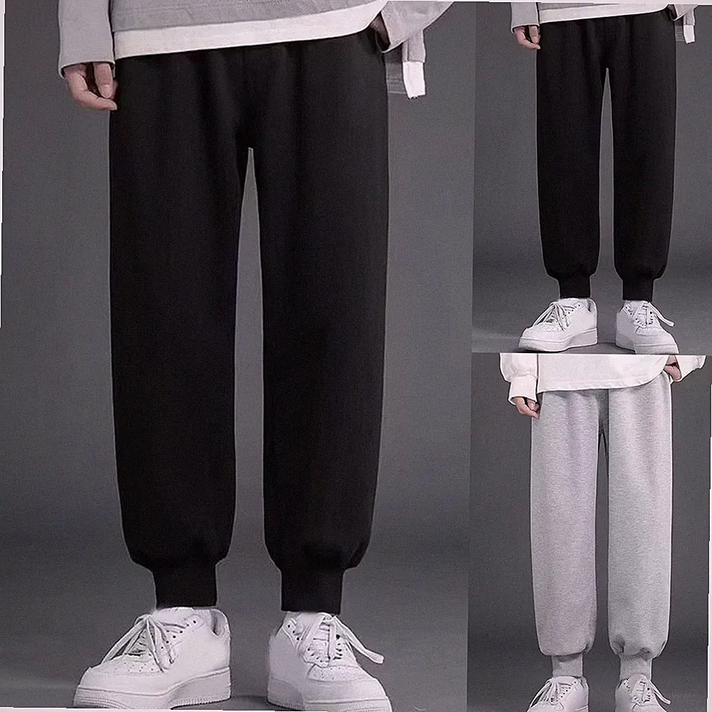 Herren Cropped Jogginghose Oversize Fit Gummibund Vier Jahreszeiten Gebrauch
