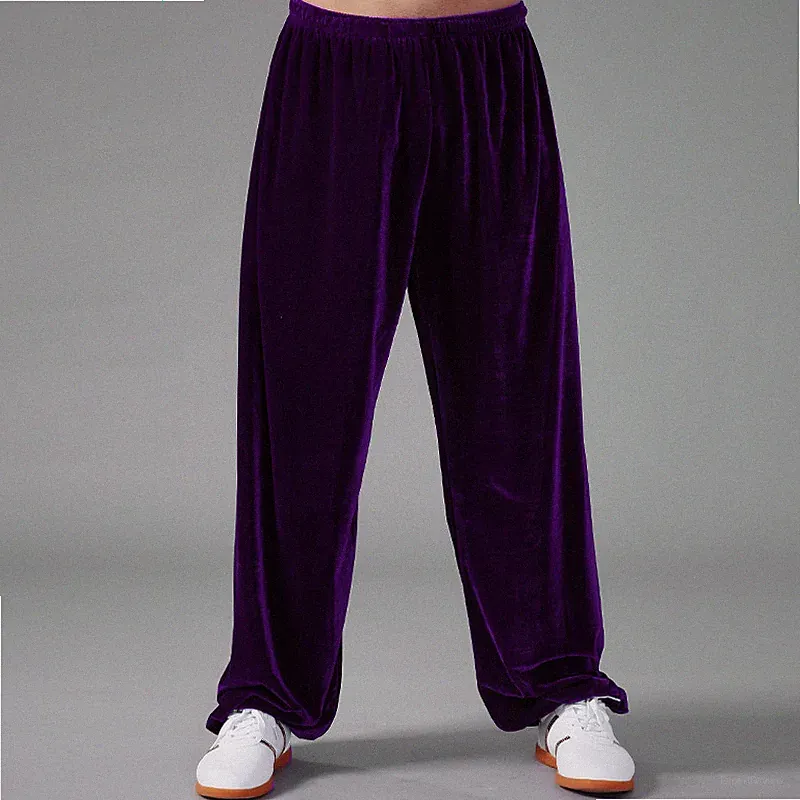 Herren Damen Samt Jogginghosen Kordel Yoga Pyjama Casual Locker Blau Schwarz Rot