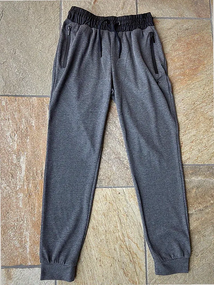 Herren Designer Lauf Fitnesshose von Fabrika Größe small schwarz grau Muster Neu