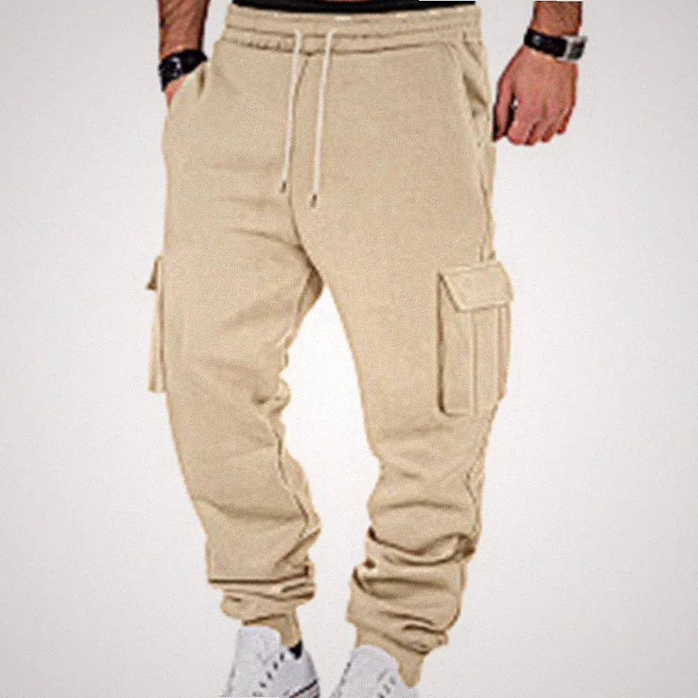 Herren dick Fleece gefüttert Jogginghose mehrere Cargohose für