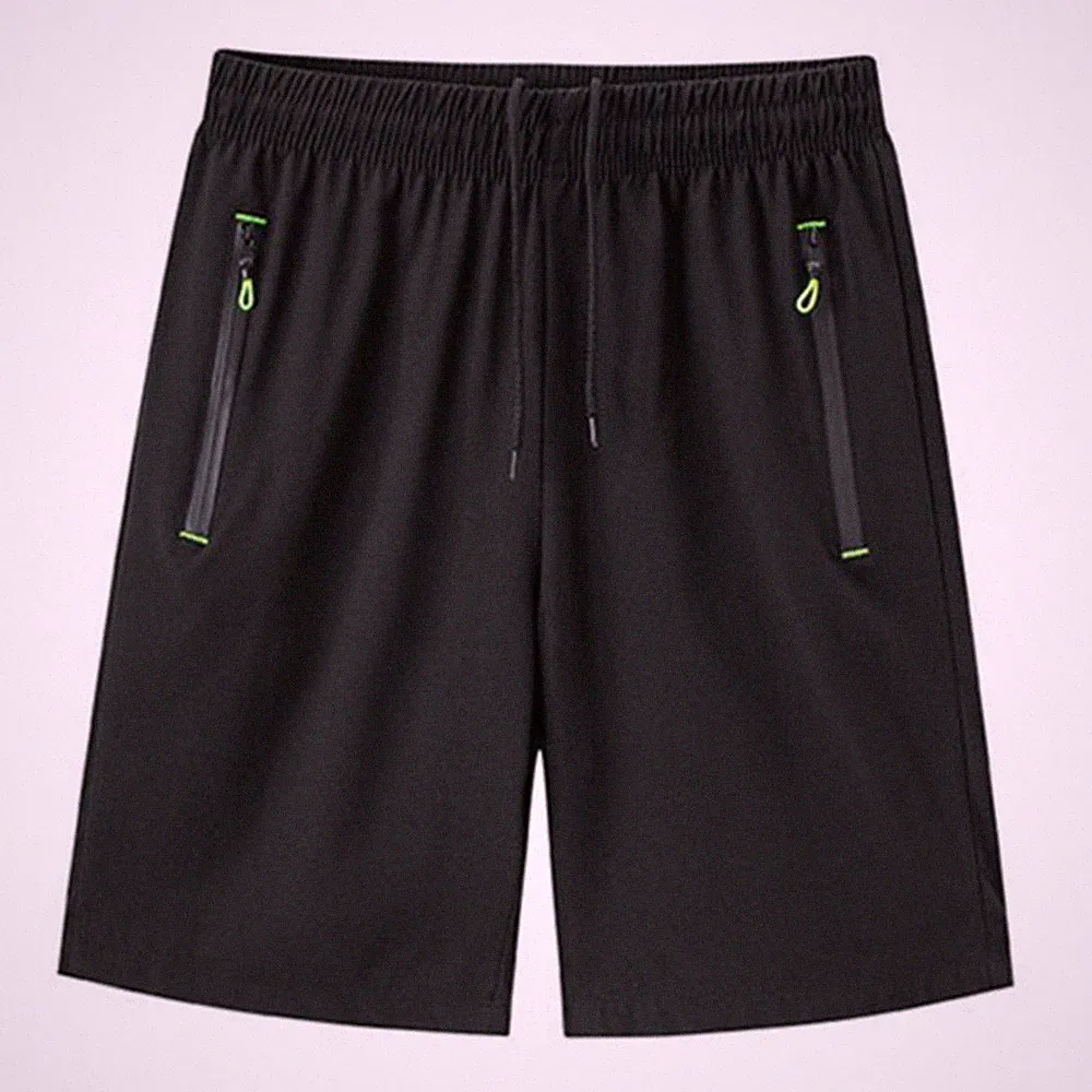 Herren Eis Seide Kurze Hose Atmungsaktiv Loose Fit Jogging Laufen Sport Shorts