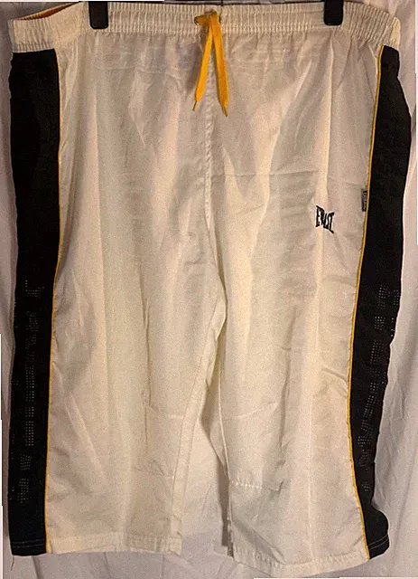 Herren Everlast 3/4 Gummizug Web Shorts Hose Unterteil weiß Größe XL