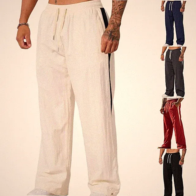 Herren Fitness Jogginghose Freizeit Wideleg Sporthose für Joggen und Training