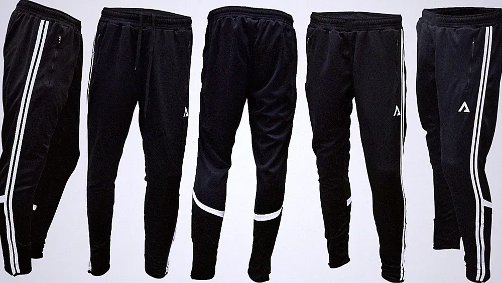Herren Fitnessstudio Sport Fußball Laufhose Unterteil schmale Passform Jogger schwarz S M L XL