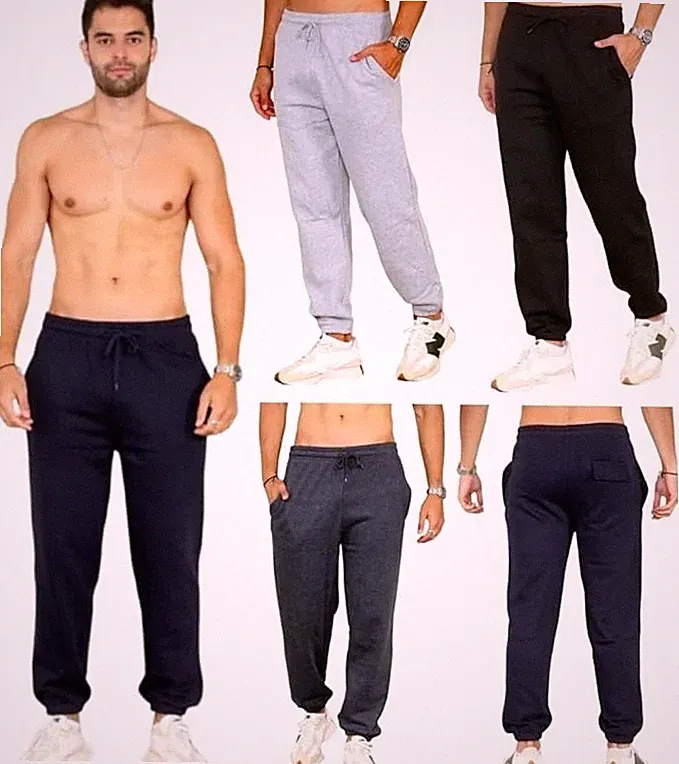 Herren Fleece Bündchen Jogginghose Slim Fit Jogging Hose Sweatpants Hose S-5XL