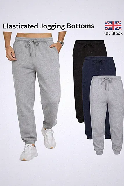 Herren Fleece enger Saum Hose Trainingshose Freizeit Jogginghose Jogging Hose S-2XL