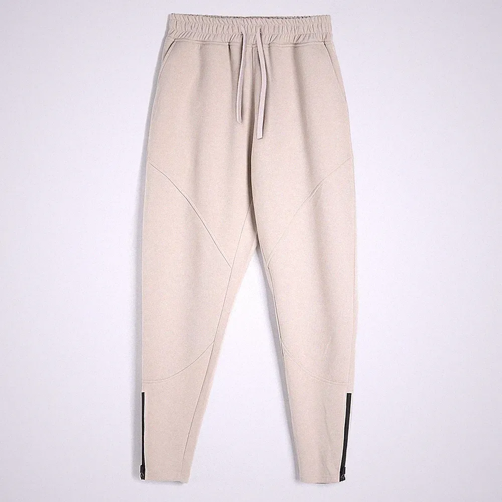 Herren Fleece Gefüttert Stretch Jogginghose Loose Fit Gerades Bein Outdoorhose