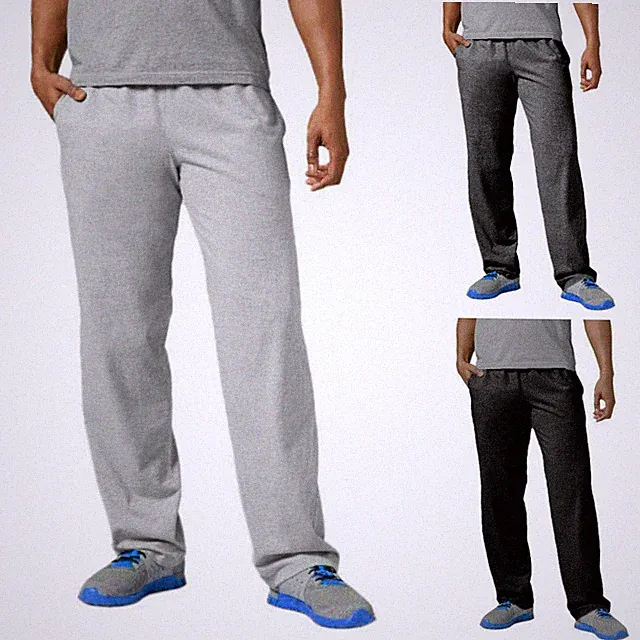 Herren Fleece Hose offener Saum Unterteile Freizeit Jogginghose Jogging Pants 2er Pack