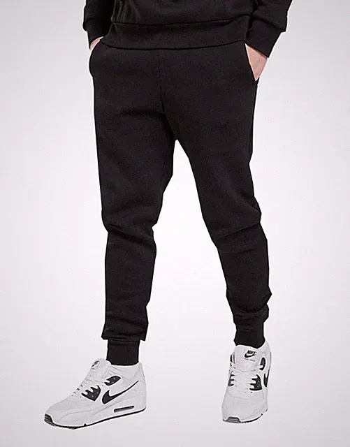 Herren Fleece Hose Tapered Leg Elastischer Bund & Kordelzug Training Tango