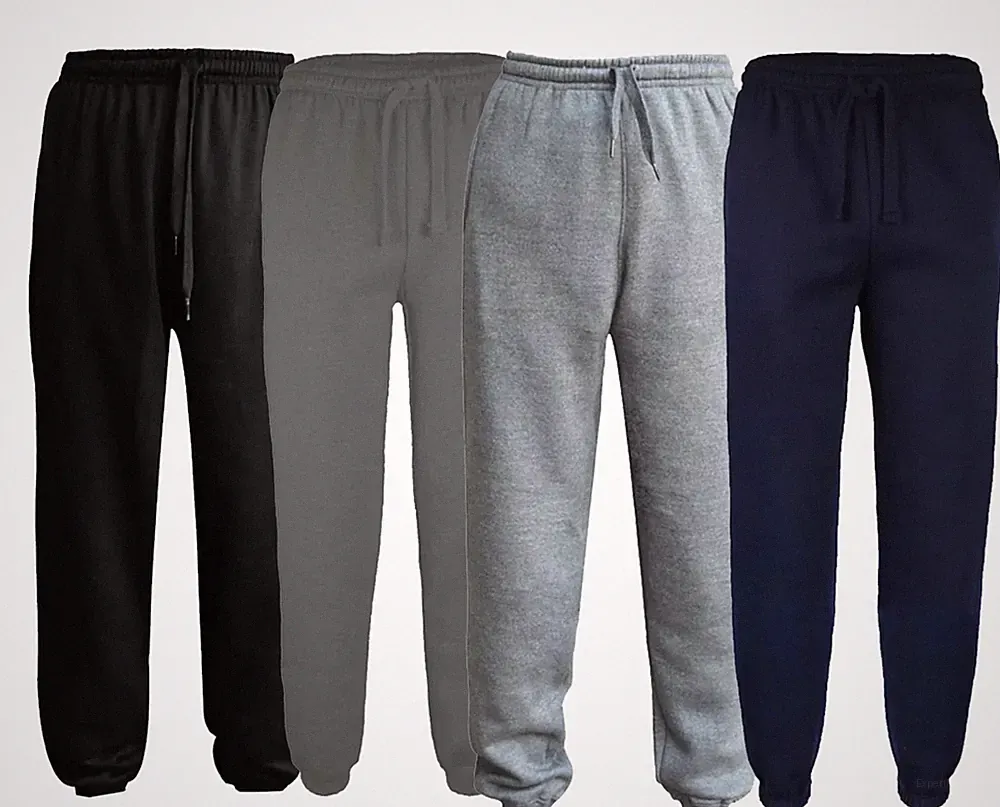 Herren Fleece Hosen Gym Laufen Jogger Jogging Arbeits Hose 1, 2 & PACK VON 4