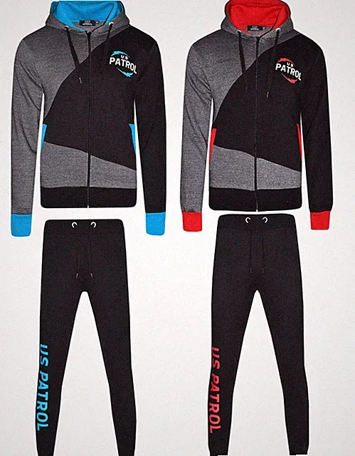 Herren Fleece JOGGINGANZUG KAPUZE TRAININGSHOSE Hose Pants Tops S-XL
