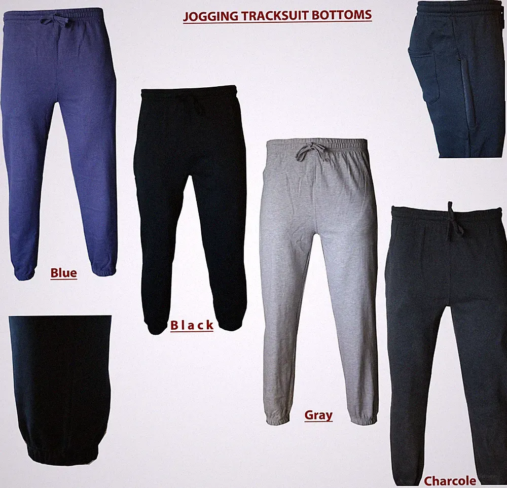 HERREN FLEECE JOGGINGHOSE JOGGING TRAININGSHOSE ELASTISCHER BÜNDCHEN HOSE S-2XL