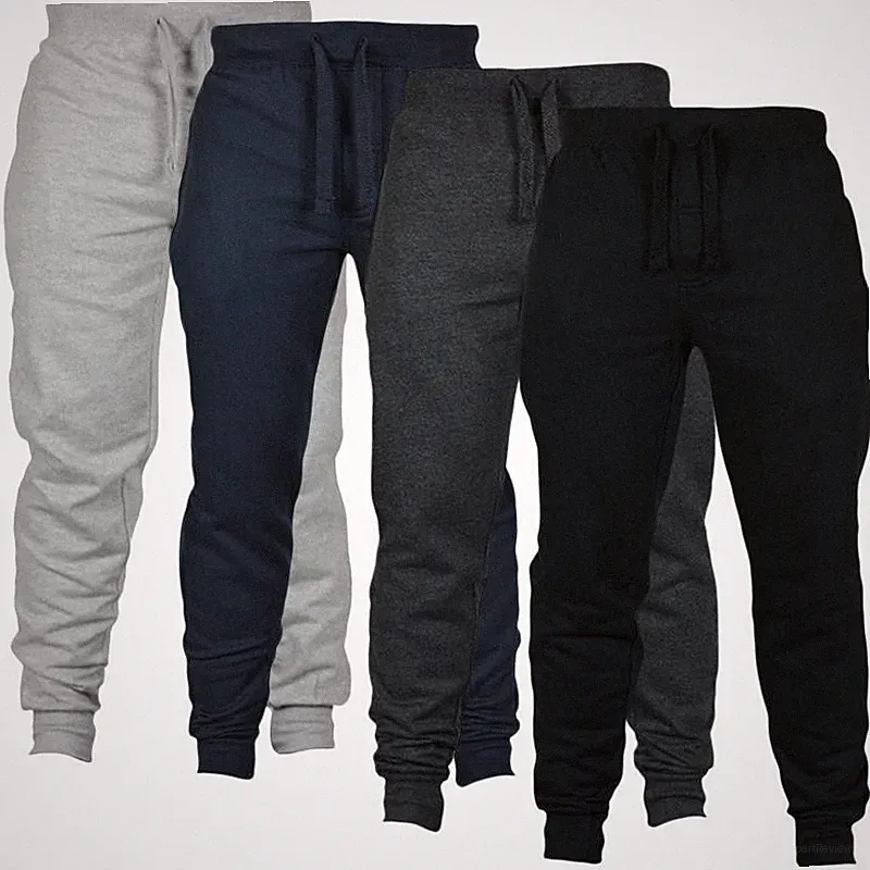 Herren Fleece-Jogginghose mit Kordelzug, Größen S–XXL, 4 Farben