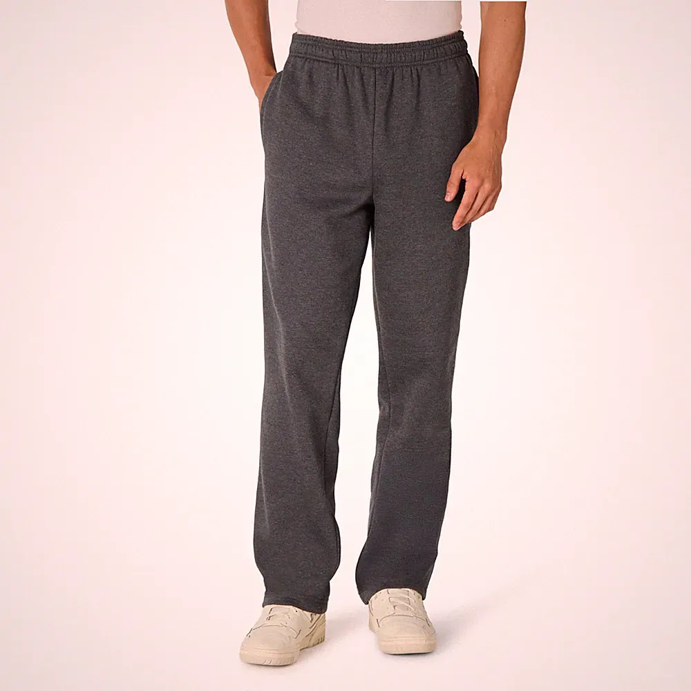 Herren Fleece-Jogginghose offenem Saum Dunkelgrau Meliert XXL Amazon Essentials