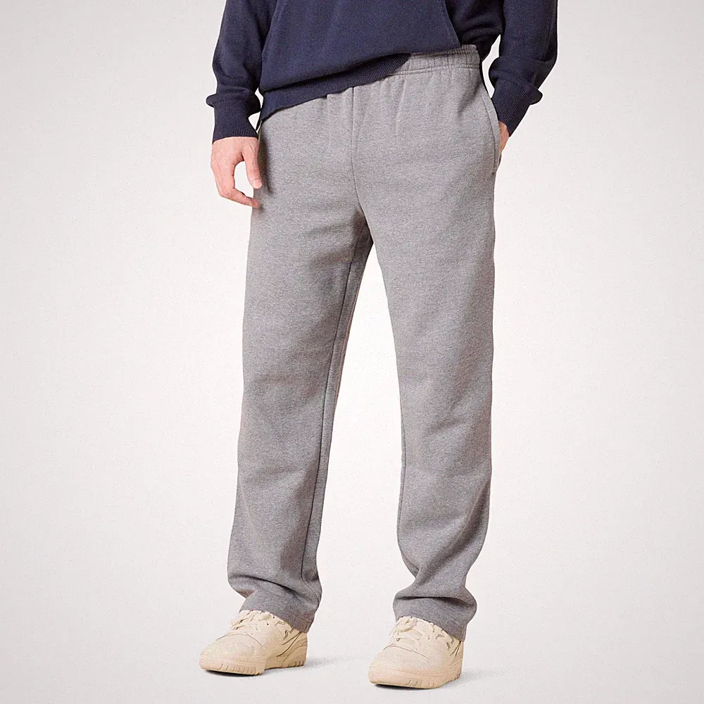Herren Fleece-Jogginghose offenem Saum Hellgrau Meliert XL Amazon Essentials