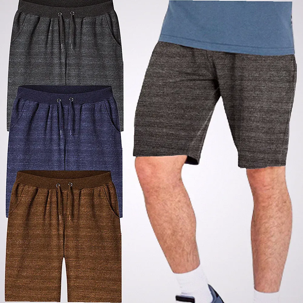 Herren Fleece Shorts Jersey Uni Gummizug Gym Sweat Plus Jogger Jogging S-5XL