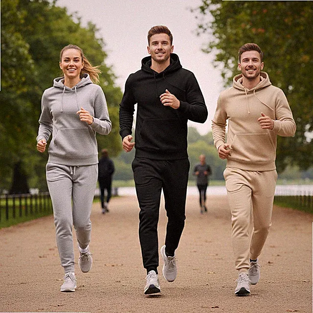 Herren Fleece Trainingsanzug, Hoodie & Jogginghose Gym Jogginganzug Sport Jogginganzug UK